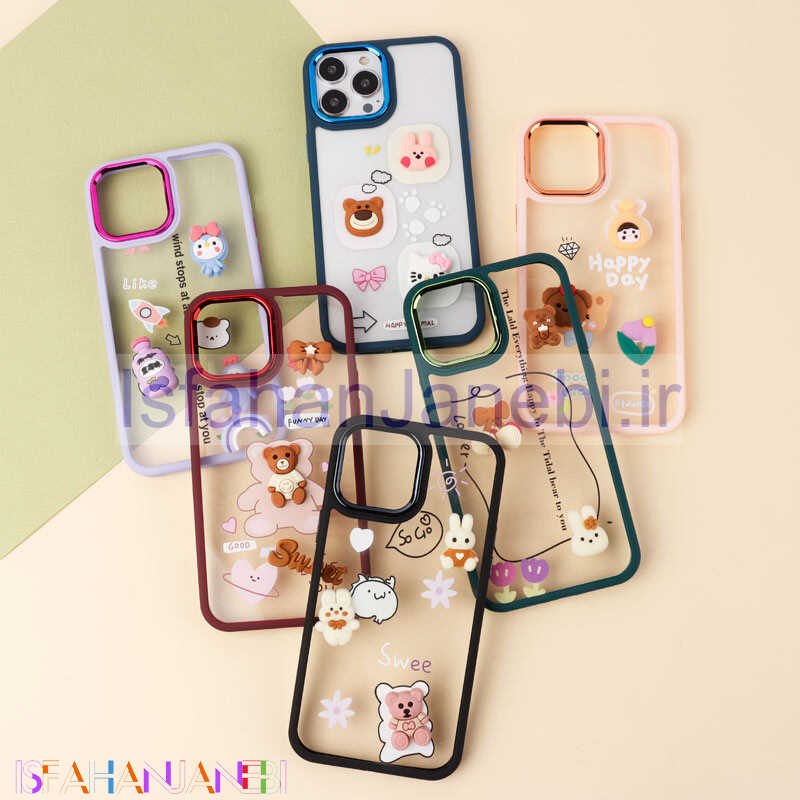 اصفهان جانبی-قاب شفاف متال ایرون عروسکی برجسته iPhone 13 Pro Max
