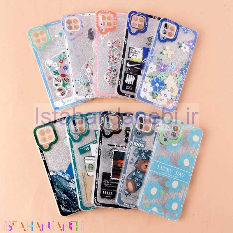 اصفهان جانبی-قاب فانتزی دور رنگی اکلیلی محافظ لنزدار Samsung Galaxy A22 4G