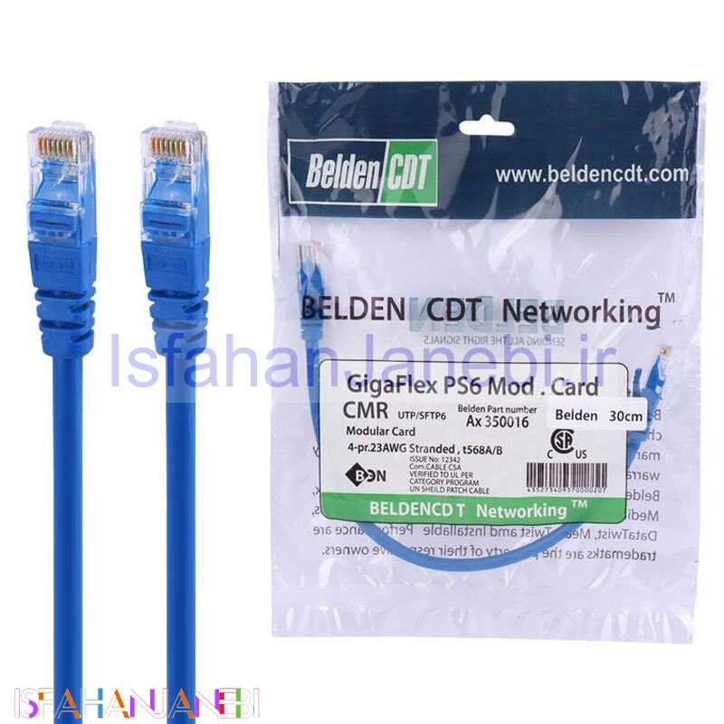 اصفهان جانبی-کابل شبکه Belden Cat6 30cm