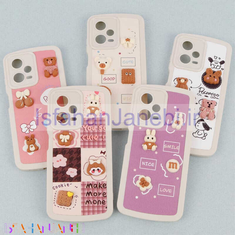 اصفهان جانبی-قاب طرحدار عروسکی برجسته محافظ لنزدار Xiaomi Redmi Note 12 Pro 5G