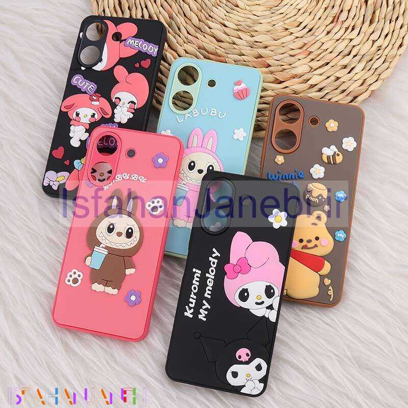 اصفهان جانبی-قاب شیائومی Redmi 13C / Poco C65 عروسکی برجسته محافظ لنزدار