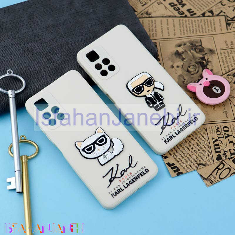 اصفهان جانبی-قاب سیلیکونی عروسکی کارل محافظ لنزدار Xiaomi Poco M4 Pro