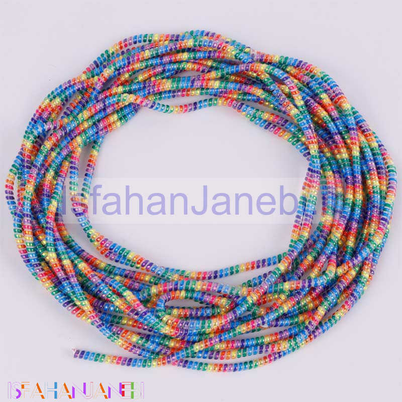 اصفهان جانبی-روکش پلاستیکی کابل هفت رنگ بسته 5 عددی