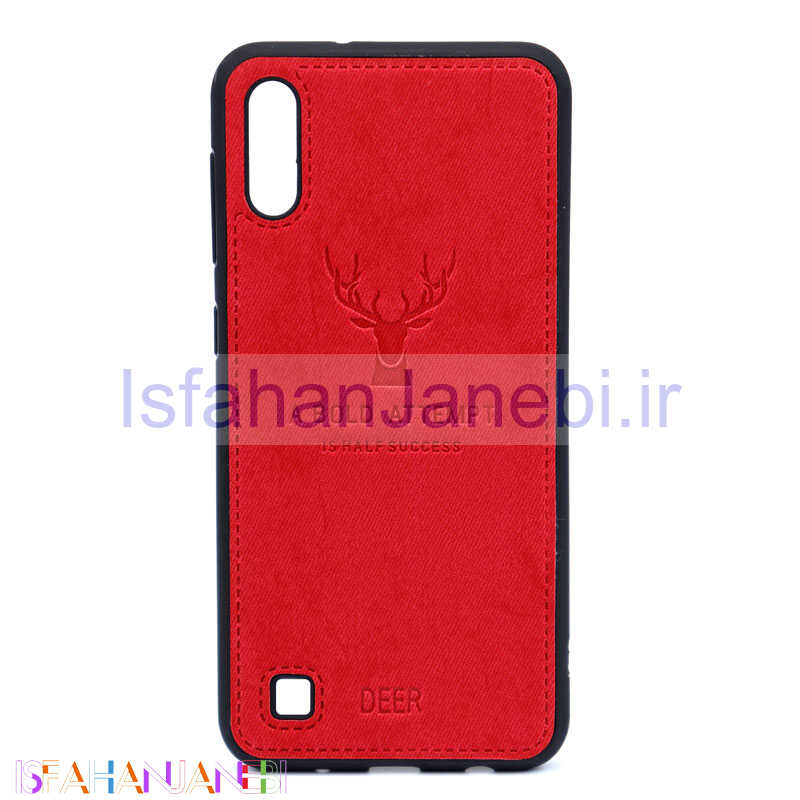 اصفهان جانبی-قاب چرمی طرح گوزن Samsung Galaxy A10 قرمز