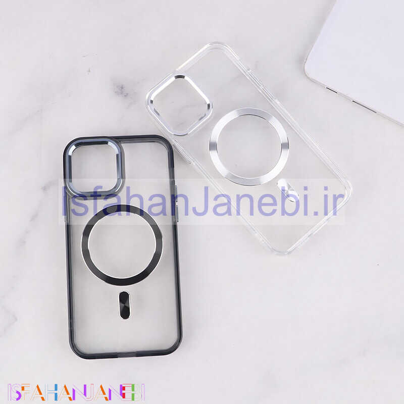 اصفهان جانبی-قاب ژله ای مگ سیف آیفون iPhone 12 / 12 Pro دور محافظ لنز متال