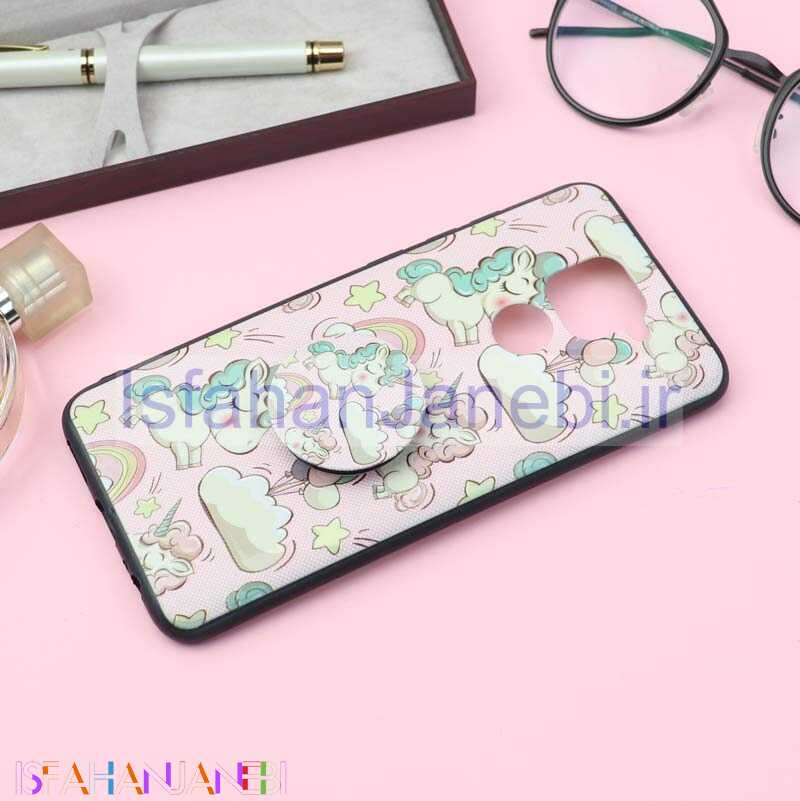 اصفهان جانبی-قاب فانتزی برجسته + پاپ سوکت کد8 شیائومی Redmi Note 9
