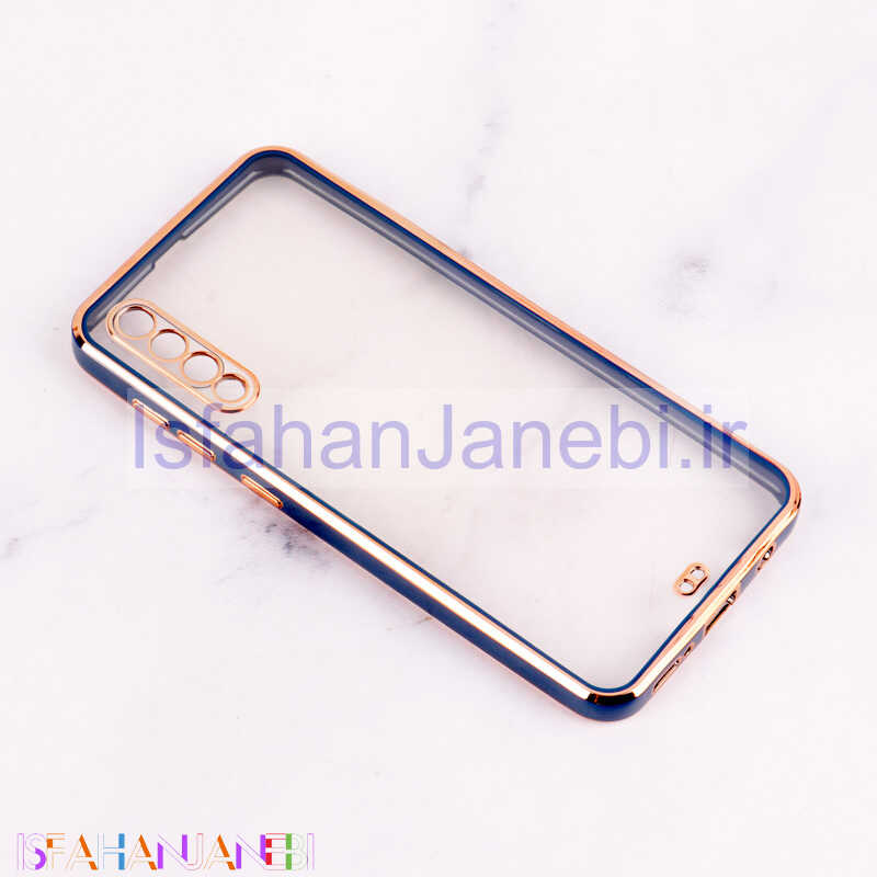 اصفهان جانبی-قاب Chrome دور طلایی محافظ لنزدار Samsung Galaxy A30s / A50s / A50