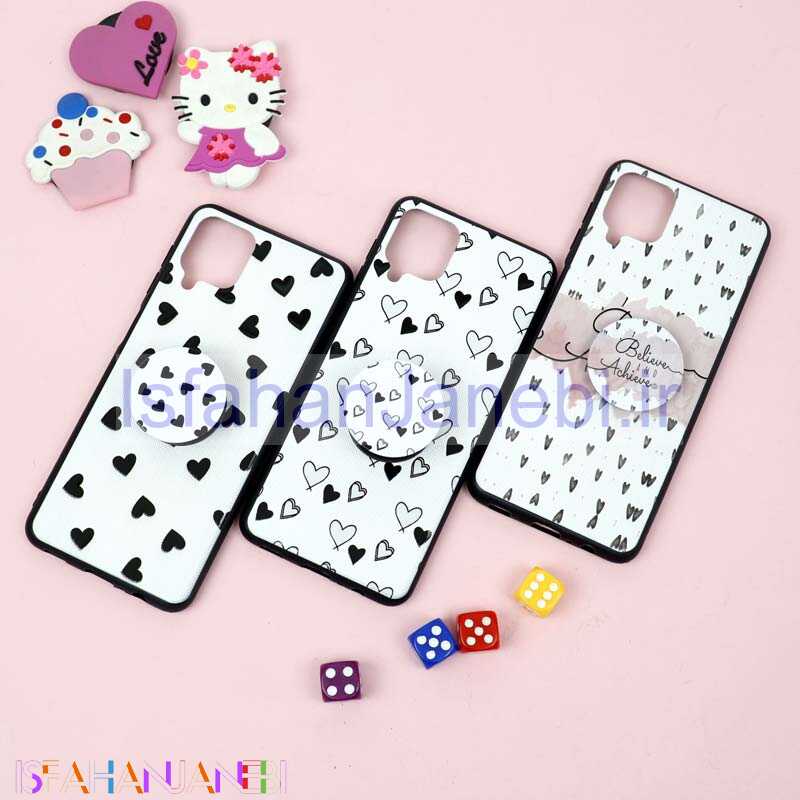 اصفهان جانبی-قاب فانتزی برجسته + پاپ سوکت طرح قلب سامسونگ A12 سری D