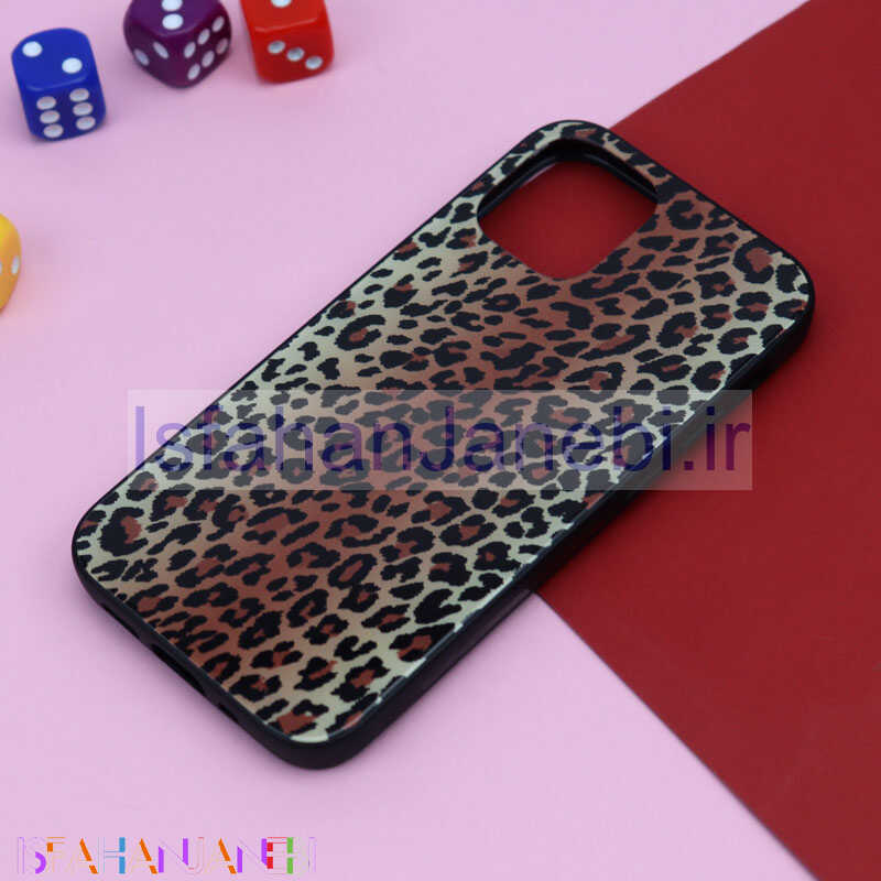 اصفهان جانبی-قاب پشت گلسی طرح پلنگی iPhone 12 Mini