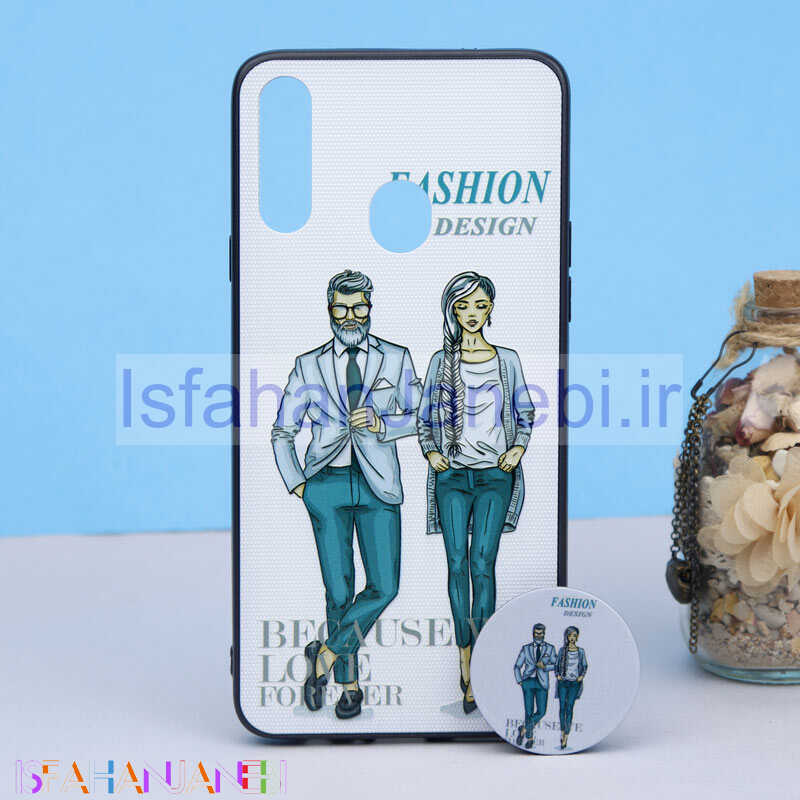 اصفهان جانبی-قاب طرحدار + پاپ سوکت Samsung A20s کد6 سری B