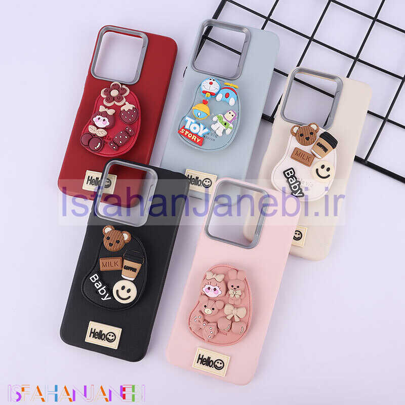 اصفهان جانبی-قاب چرمی ژله ای Leather شیائومی Redmi 13 4G / Redmi 13 5G پاپ سوکت دار