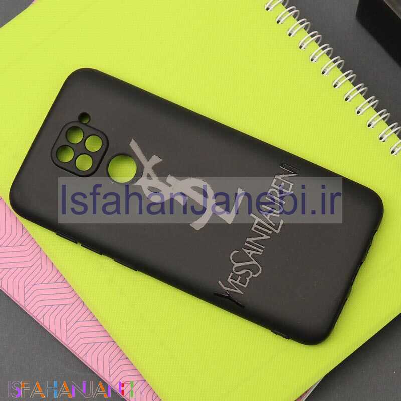 اصفهان جانبی-قاب طرحدار محافظ لنزدار مشکی YSL شیائومی Redmi Note 9