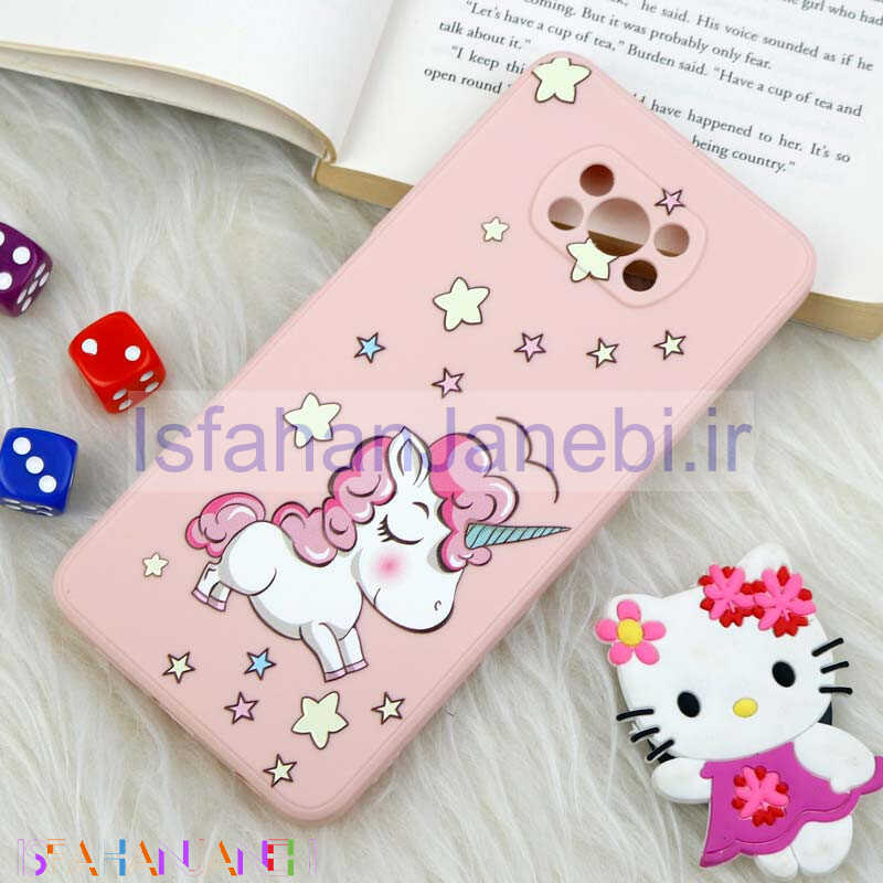 اصفهان جانبی-قاب سیلیکونی عروسکی محافظ لنزدار طرح یونیکورن 1 شیائومی Xiaomi Poco X3