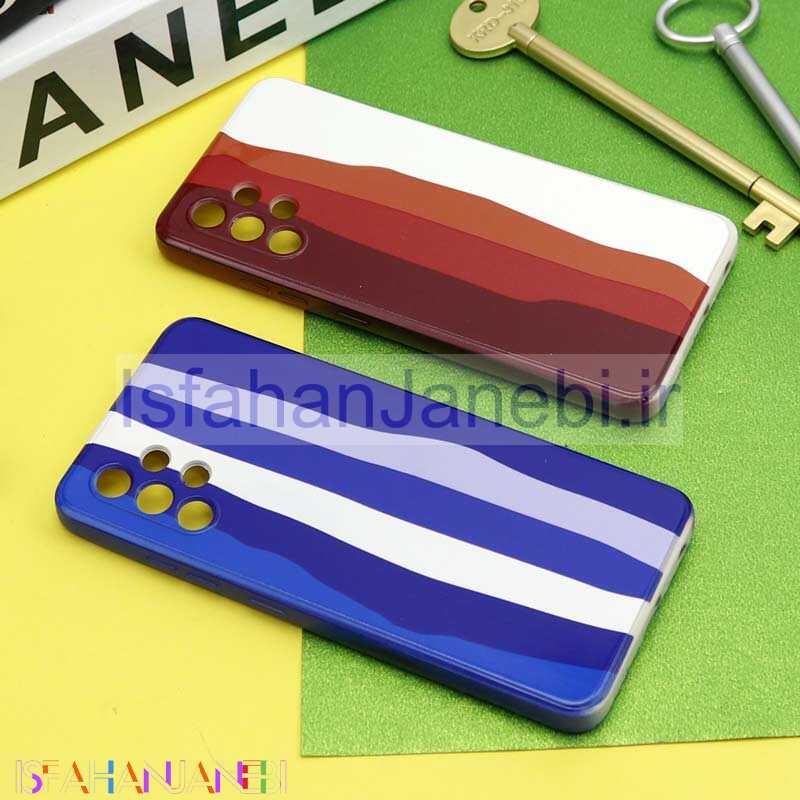 اصفهان جانبی-قاب سیلیکونی محافظ لنزدار طرح رنگین کمانی Samsung Galaxy A32 4G