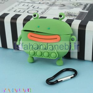اصفهان جانبی-کاور سیلیکونی عروسکی ایرپاد پرو طرح قورباغه سبز
