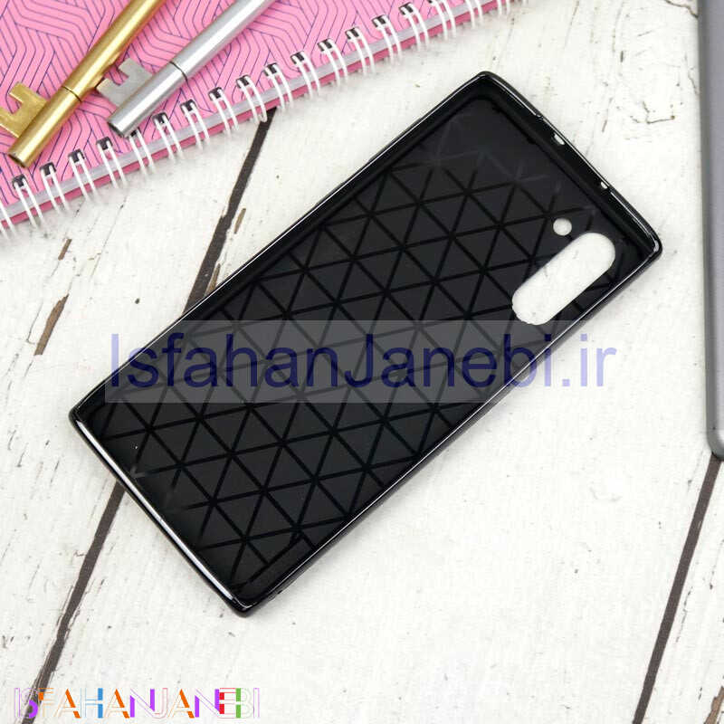 اصفهان جانبی-قاب ماربل ژله ای یخی Samsung Galaxy Note 10 مشکی