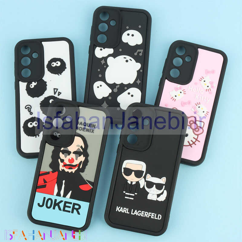 اصفهان جانبی-قاب سولید طرح دار برجسته محافظ لنزدار Samsung Galaxy A35