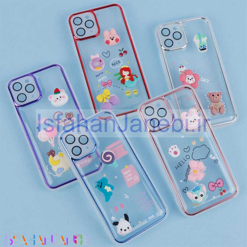 اصفهان جانبی-قاب شفاف عروسک برجسته محافظ لنزدار iPhone 11 Pro