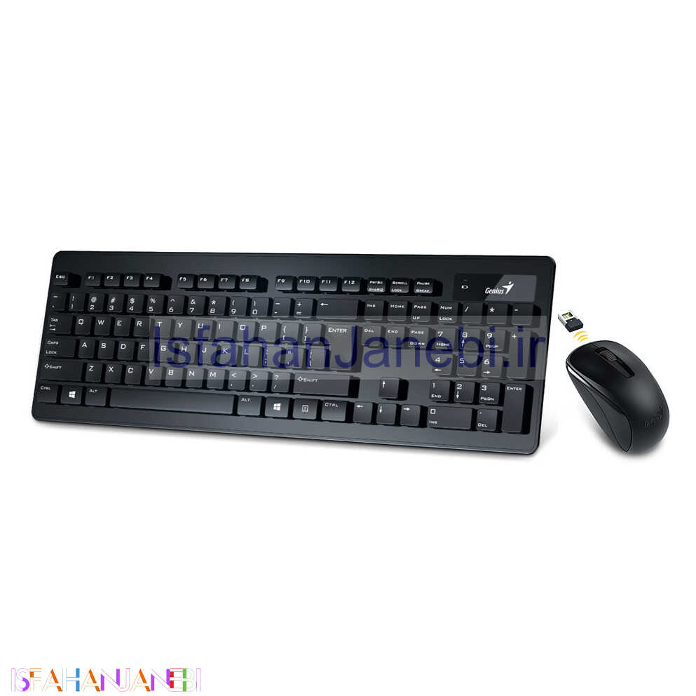 اصفهان جانبی-کیبورد و موس بی سیم جنیوس SlimStar 8005