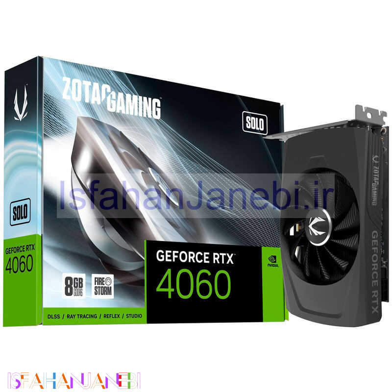 اصفهان جانبی-کارت گرافیک Zotac Gaming GeForce RTX 4060 Solo 8GB GDDR6 128Bit