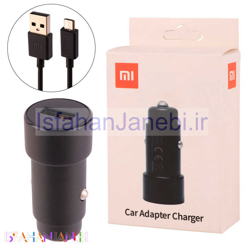 اصفهان جانبی-شارژر فندکی CZCDQ03BY 1.5A 7.5W + کابل میکرو یو اس بی