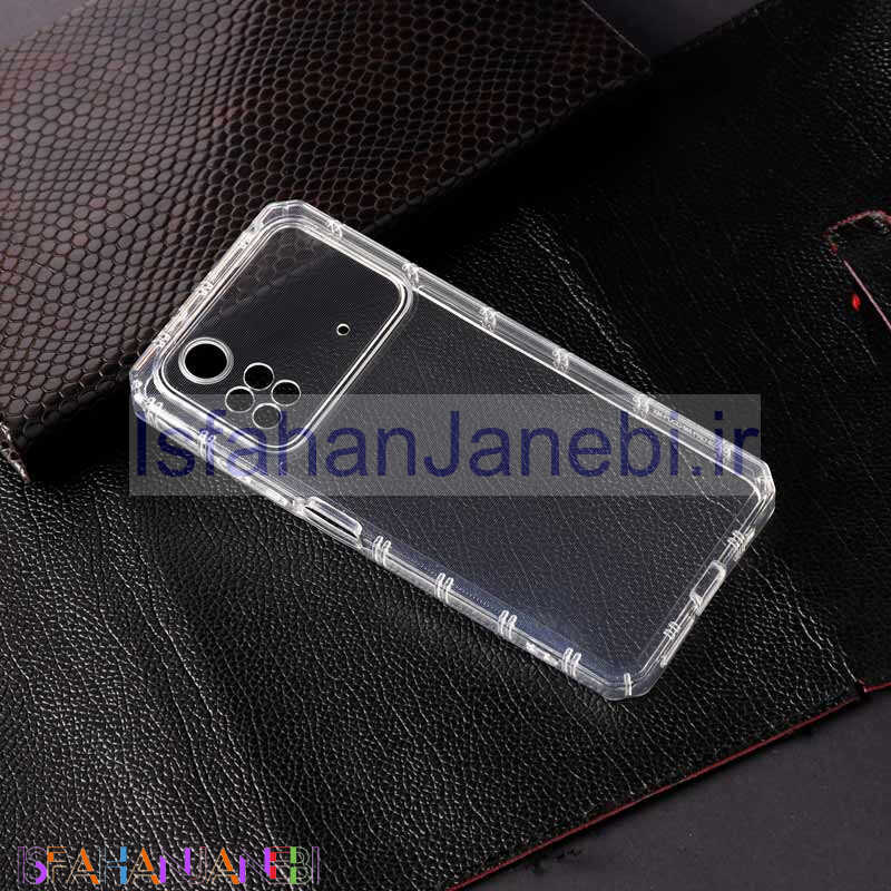اصفهان جانبی-قاب ژله ای ضربه گیر بی رنگ محافظ لنزدار Xiaomi Poco M4 Pro