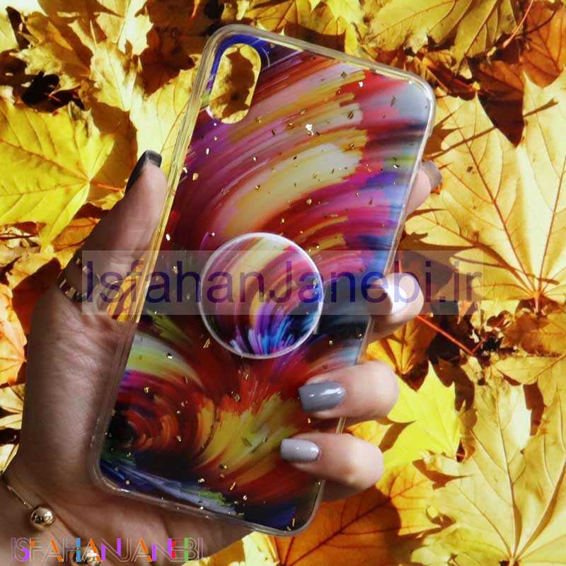 اصفهان جانبی-قاب رنگین کمانی پاپ سوکت دار خرچنگی کد9 آیفون iPhone XS Max