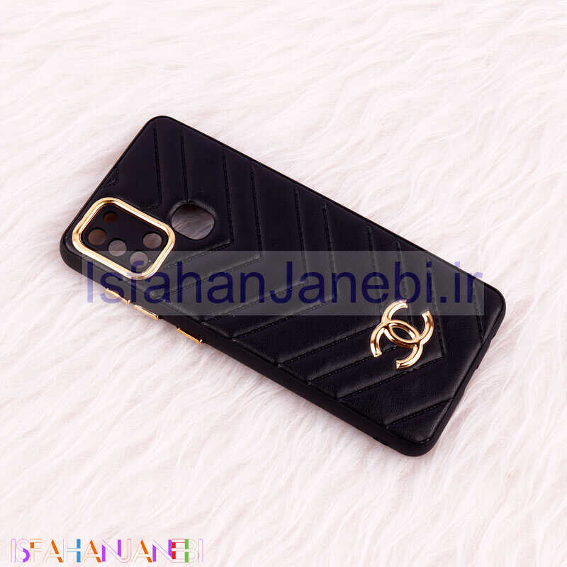 اصفهان جانبی-قاب پافر چرمی لوزی محافظ لنزدار Samsung Galaxy A21s