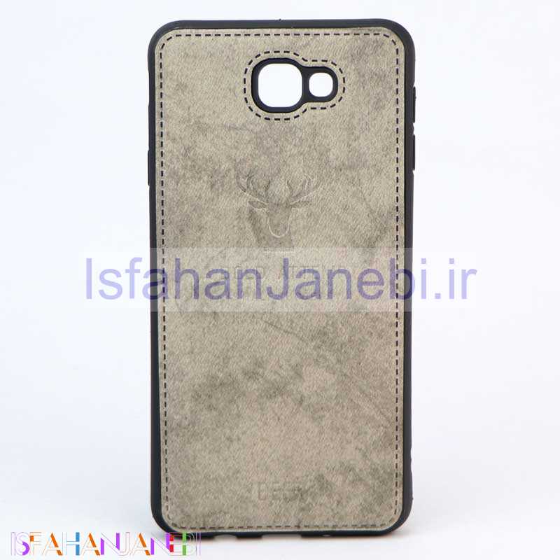 اصفهان جانبی-قاب چرمی طرح گوزن Samsung J7 Prime طوسی