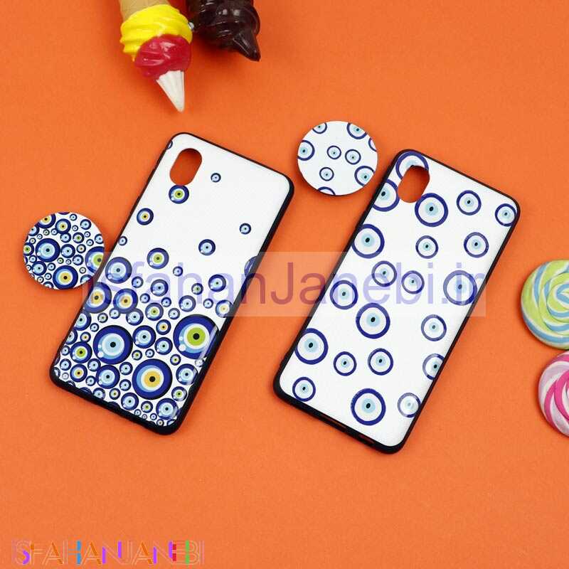 اصفهان جانبی-قاب فانتزی برجسته + پاپ سوکت طرح چشم و نظر سامسونگ A01 Core سری D