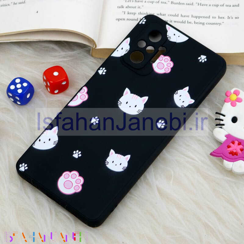 اصفهان جانبی-قاب سیلیکونی عروسکی محافظ لنزدار طرح گربه Xiaomi Redmi Note 10 Pro