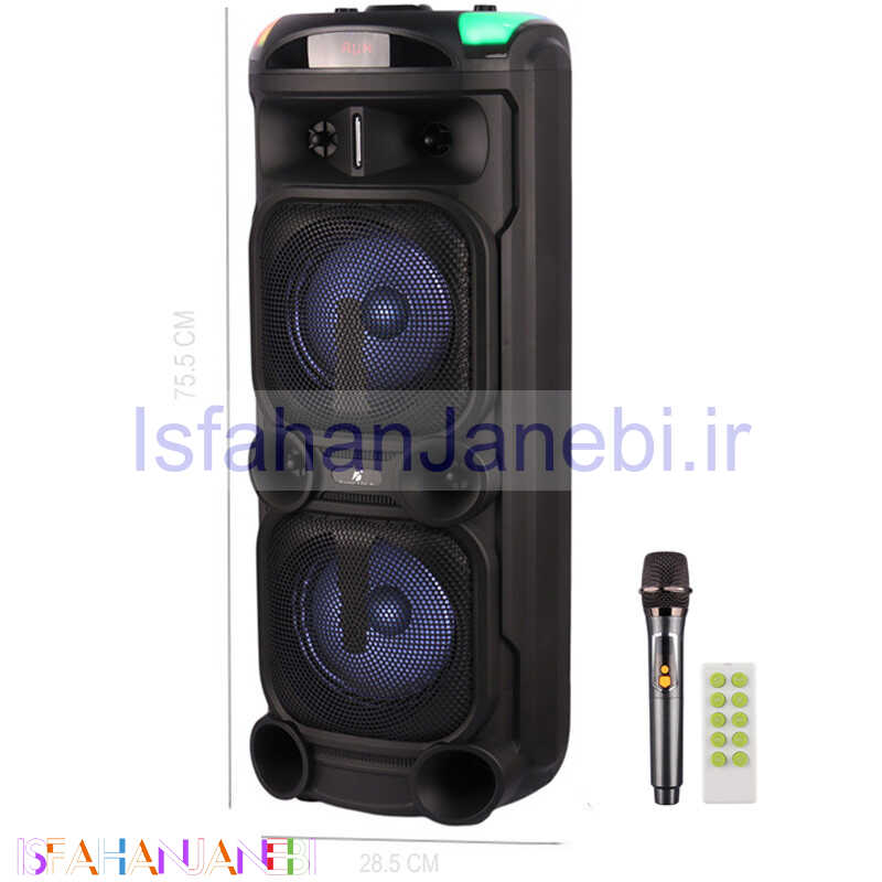 اصفهان جانبی-اسپیکر چمدانی بلوتوثی کی برود KTS-1940 + میکروفون و ریموت کنترل