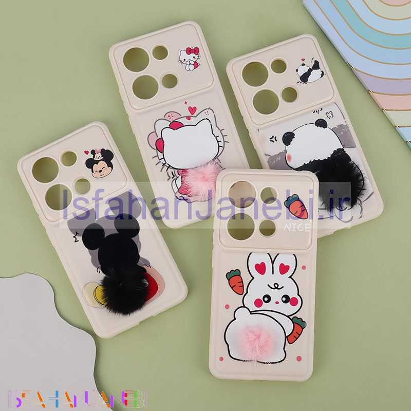 اصفهان جانبی-قاب ژله ای شیائومی Redmi Note 13 Pro 4G دم پشمالو محافظ لنزدار