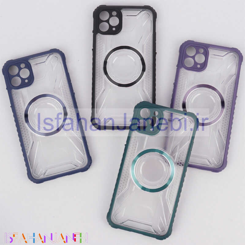 اصفهان جانبی-قاب شفاف طرح دار MagSafe محافظ لنزدار iPhone 11 Pro Max