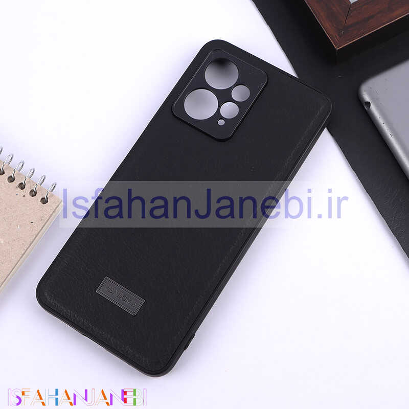 اصفهان جانبی-قاب چرمی Vendome شیائومی Redmi Note 12 4G محافظ لنزدار