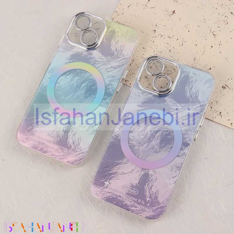 اصفهان جانبی-قاب هولوگرامی مگ سیف آیفون iPhone 15 محافظ لنزدار