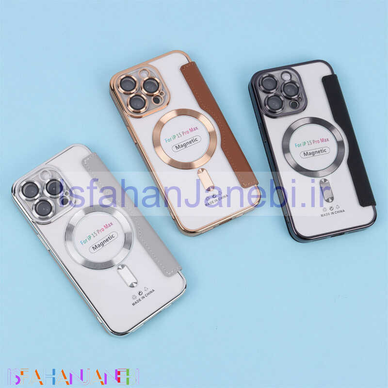 اصفهان جانبی-کیف مگنتی Mocome مگ سیف محافظ لنزدار iPhone 15 Pro Max