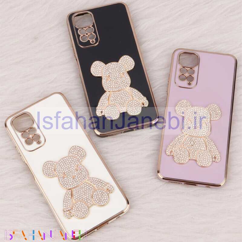 اصفهان جانبی-قاب My Case Power Bear نگین دار محافظ لنزدار Xiaomi Redmi Note 11 / 11s سری 1
