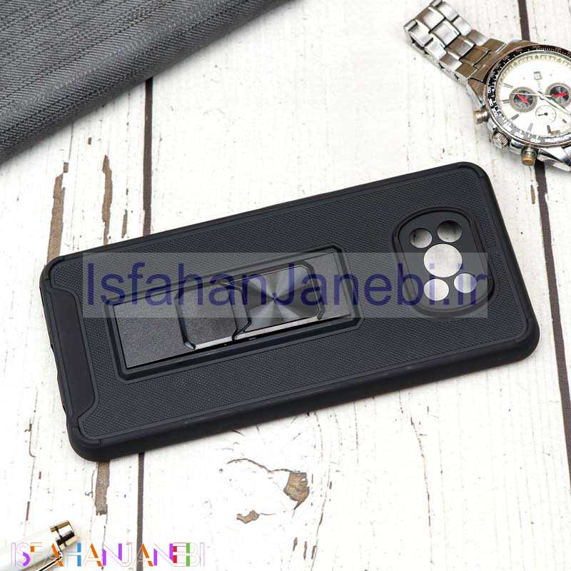 اصفهان جانبی-قاب محافظ لنزدار ضد ضربه هولدر کشویی مگنتی Xiaomi Poco X3 مشکی