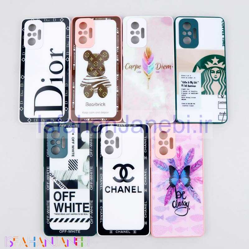 اصفهان جانبی-قاب محافظ لنزدار لیزری طرحدار Xiaomi Redmi Note 10 Pro