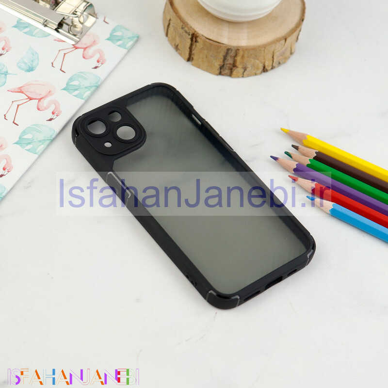 اصفهان جانبی-قاب اورجینال PC Carbon محافظ لنز دار iPhone 13 مشکی