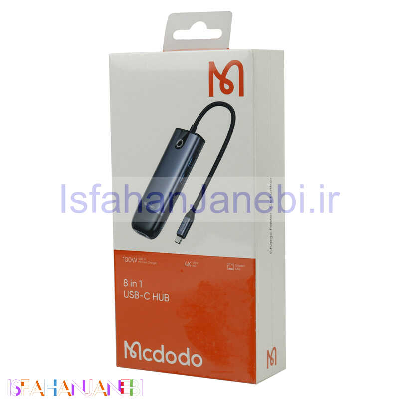 اصفهان جانبی-هاب 8 پورت Type-C مک دودو HU-7730