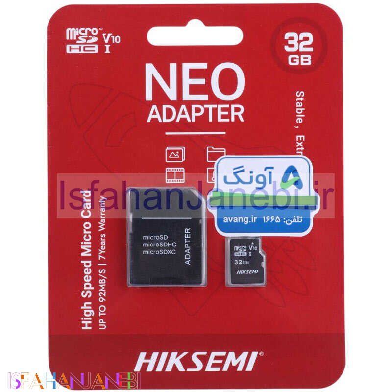 اصفهان جانبی-رم میکرو 32 گیگ هایک سمی Hiksemi HS-TF-C1 32G V10 92MB/s + خشاب