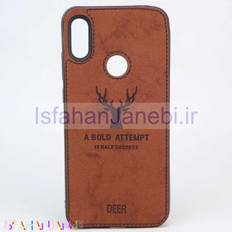 اصفهان جانبی-قاب چرمی طرح گوزن Huawei Y6 Prime 2019 قهوه ای