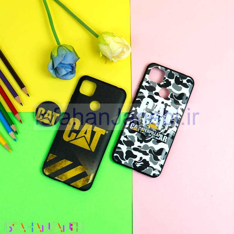 اصفهان جانبی-قاب فانتزی برجسته + پاپ سوکت طرح CAT شیائومی Redmi 9C سری D