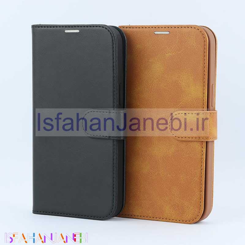 اصفهان جانبی-کیف چرمی مگنتی JDK آیفون iPhone 14 Pro Max دو تکه