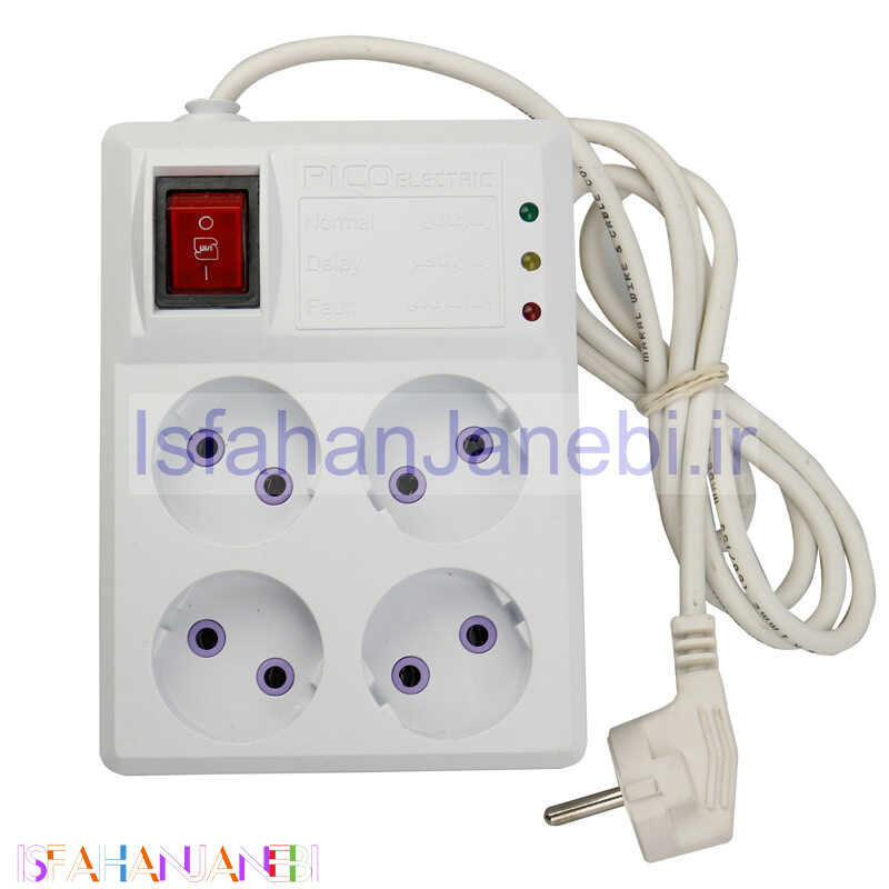 اصفهان جانبی-محافظ برق صوتی تصویری 4 خانه پیکو الکتریک با کابل 1/5 متری