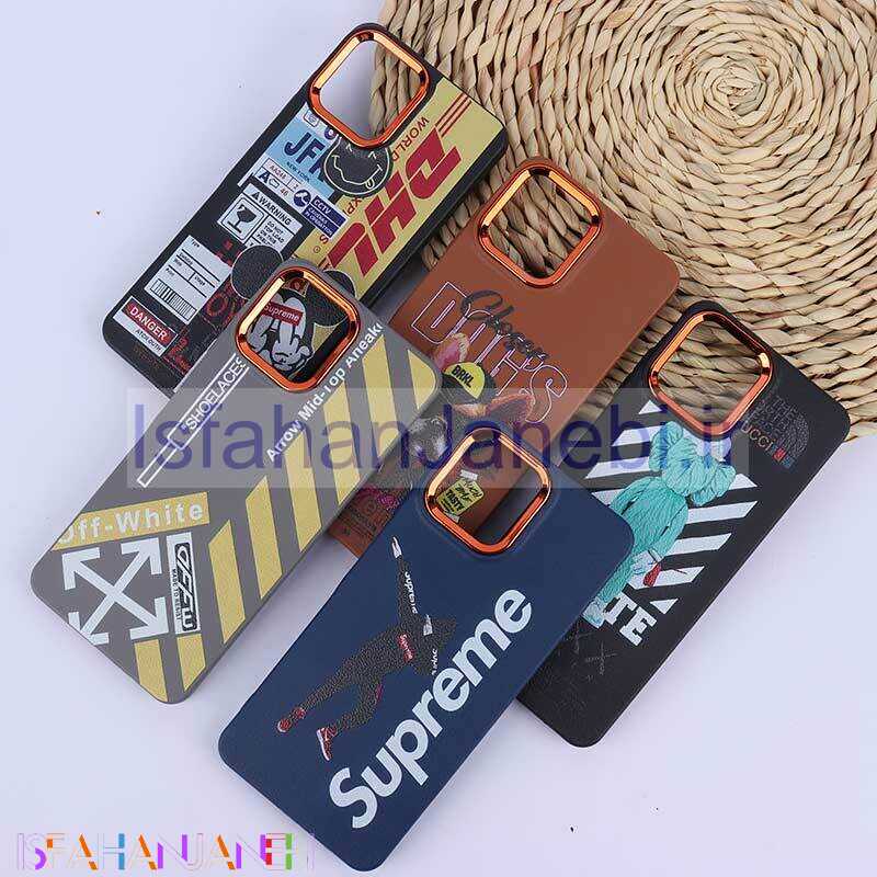 اصفهان جانبی-قاب چرمی سامسونگ Galaxy A06 طرح دار دور محافظ لنز متال