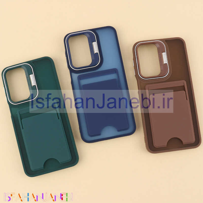 اصفهان جانبی-قاب جاکارتی دار Support سامسونگ Galaxy A16 4G / A16 5G پشت مات استندشو