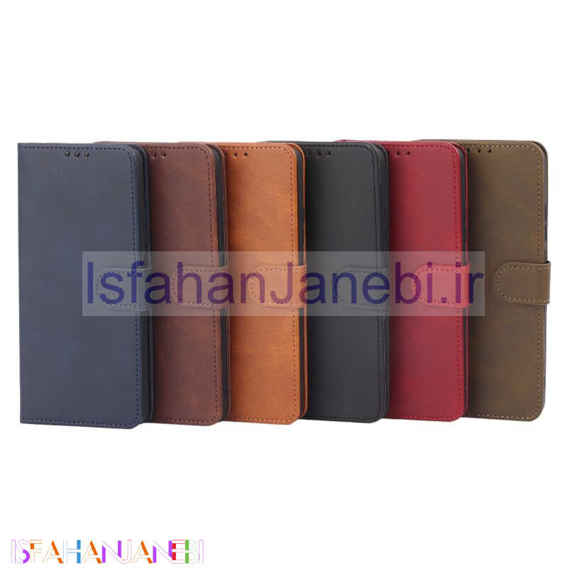 اصفهان جانبی-کیف چرمی مگنتی محافظ لنزدار Xiaomi Redmi Note 12 Pro Plus